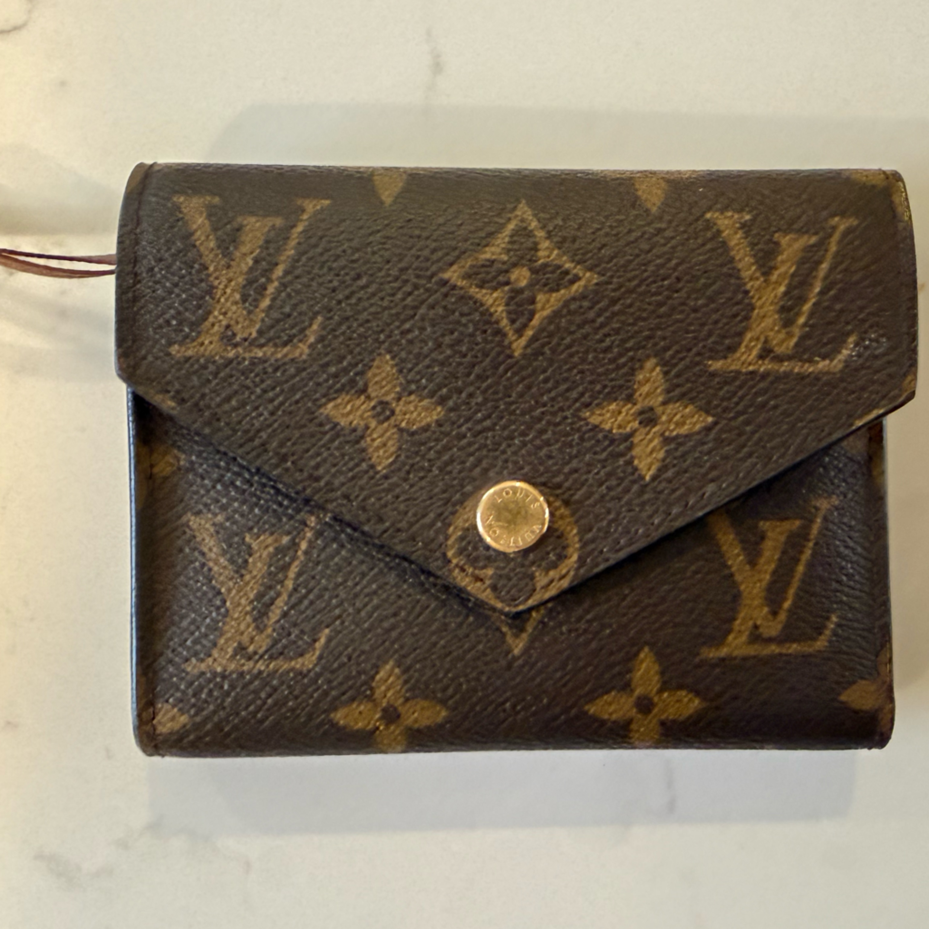 Louis Vuitton Wallet With Orange Box And Cream Dust Bag
